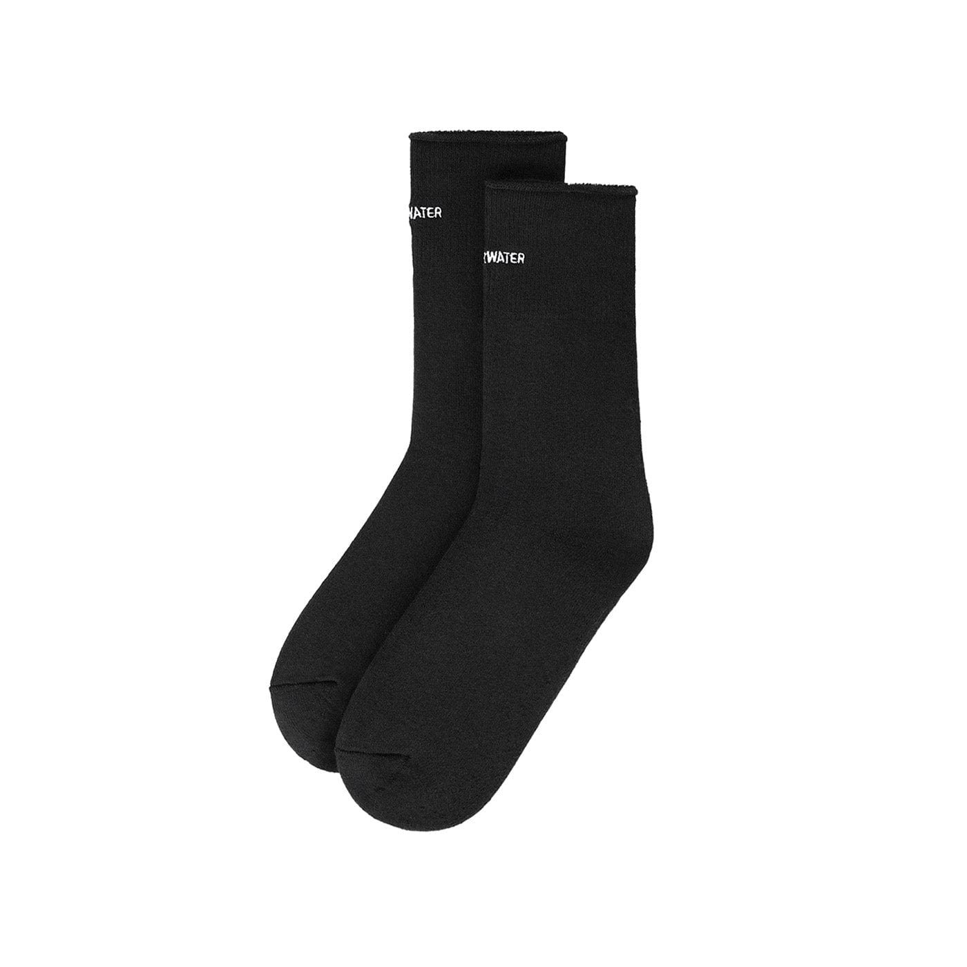 Ocean-Inspired Black Embroidered Socks - soft blended fabric socks - Ocean-Inspired Black Embroidered Socks for Comfortable Wear - View 3