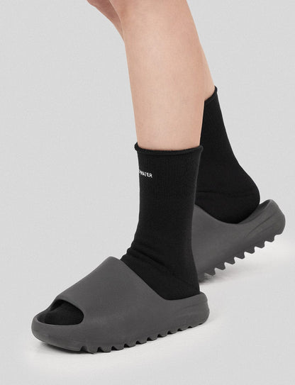 Ocean-Inspired Black Embroidered Socks -  streetwear accessories - Ocean-Inspired Black Embroidered Socks for Comfortable Wear - View 5