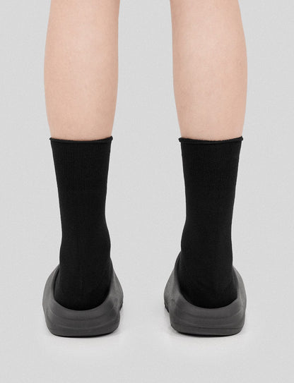 Ocean-Inspired Black Embroidered Socks -  techwear socks - Ocean-Inspired Black Embroidered Socks for Comfortable Wear - View 6