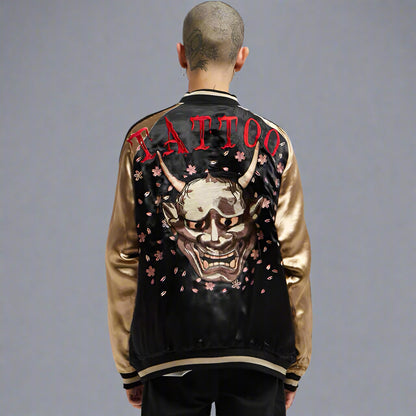 Oni Embroidered Bomber Jacket -  bomber jacket - Oni Embroidered Bomber Jacket for Stylish Versatility - View 3
