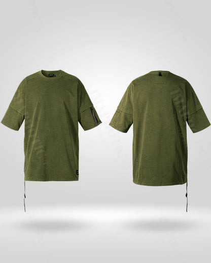 Oversized Distressed Tee With Drop Shoulders - comfortable oversized tee - Oversized Distressed Tee with Drop Shoulders for Comfort - View 8