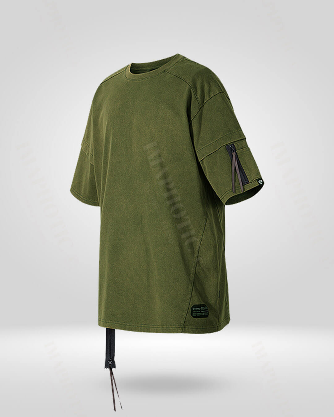 Oversized Distressed Tee With Drop Shoulders - oversized tee - Oversized Distressed Tee with Drop Shoulders for Comfort - View 2