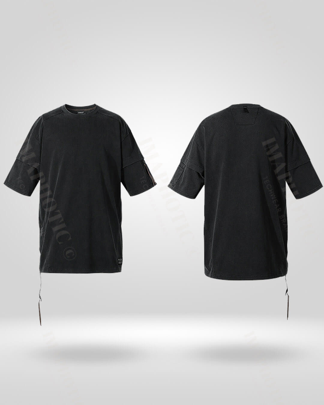 Oversized Distressed Tee With Drop Shoulders - oversized tee - Oversized Distressed Tee with Drop Shoulders for Comfort - View 9