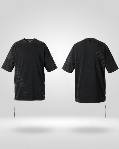 Oversized Distressed Tee With Drop Shoulders - oversized tee - Oversized Distressed Tee with Drop Shoulders for Comfort - View 9
