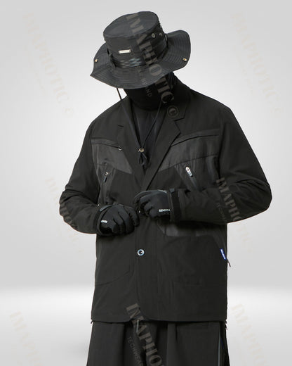 Oversized Tactical Suit Jacket -  casual techwear jacket - Oversized Tactical Suit Jacket for Stylish Adventures - View 3