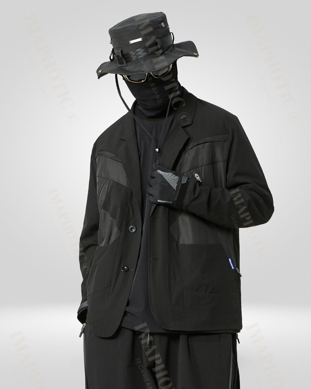 Oversized Tactical Suit Jacket -  oversized jacket - Oversized Tactical Suit Jacket for Stylish Adventures - View 6