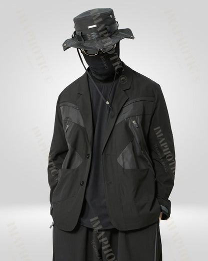 Oversized Tactical Suit Jacket - tactical blazer - Oversized Tactical Suit Jacket for Stylish Adventures - Main view