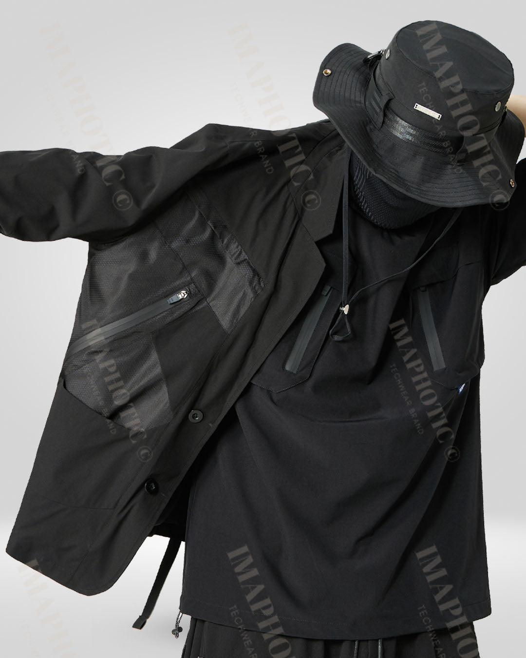 Oversized Tactical Suit Jacket -  techwear - Oversized Tactical Suit Jacket for Stylish Adventures - View 8