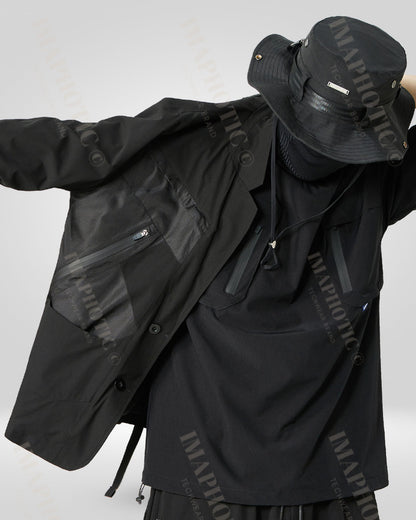 Oversized Tactical Suit Jacket -  techwear - Oversized Tactical Suit Jacket for Stylish Adventures - View 8