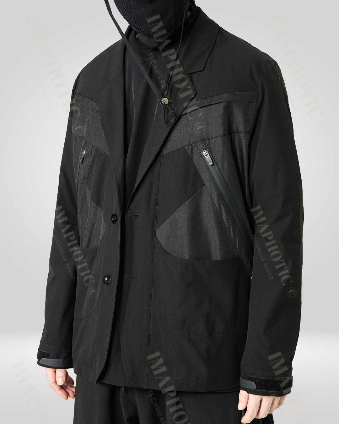 Oversized Tactical Suit Jacket -  waterproof jacket - Oversized Tactical Suit Jacket for Stylish Adventures - View 9