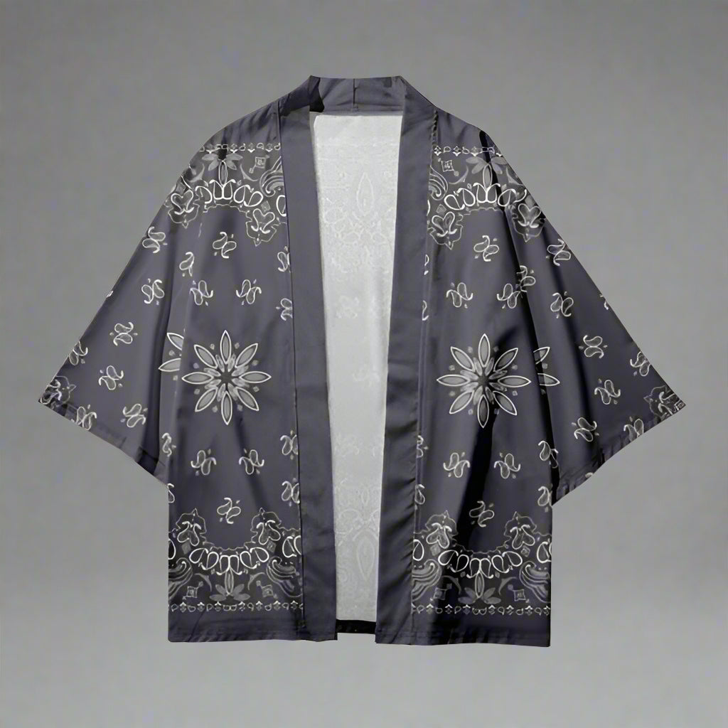 Paisley Print Haori Delight - paisley haori - Stylish Paisley Print Haori for Contemporary Layering - Main view