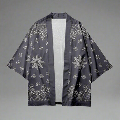 Paisley Print Haori Delight - paisley haori - Stylish Paisley Print Haori for Contemporary Layering - Main view