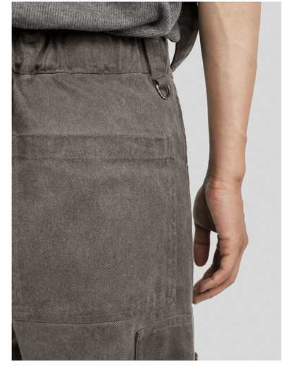 Patchwork Cargo Pants with Straps -  comfortable pants - Patchwork Cargo Pants with Creative Strap Design - View 11