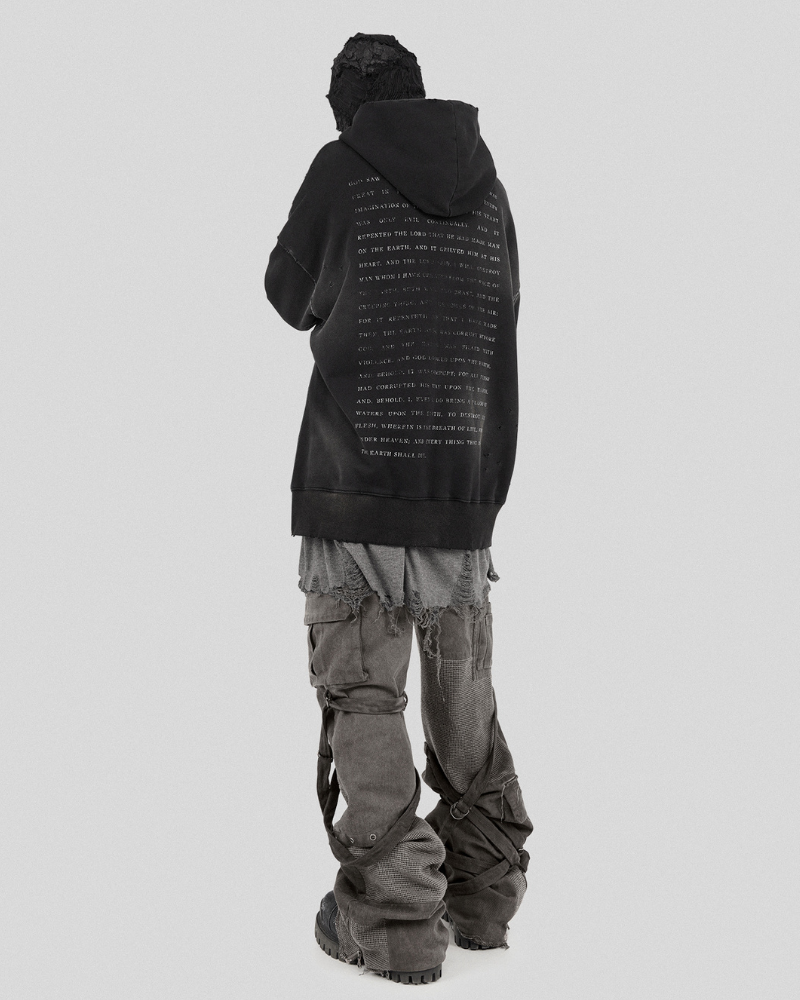 Patchwork Cargo Pants with Straps -  techwear - Patchwork Cargo Pants with Creative Strap Design - View 8