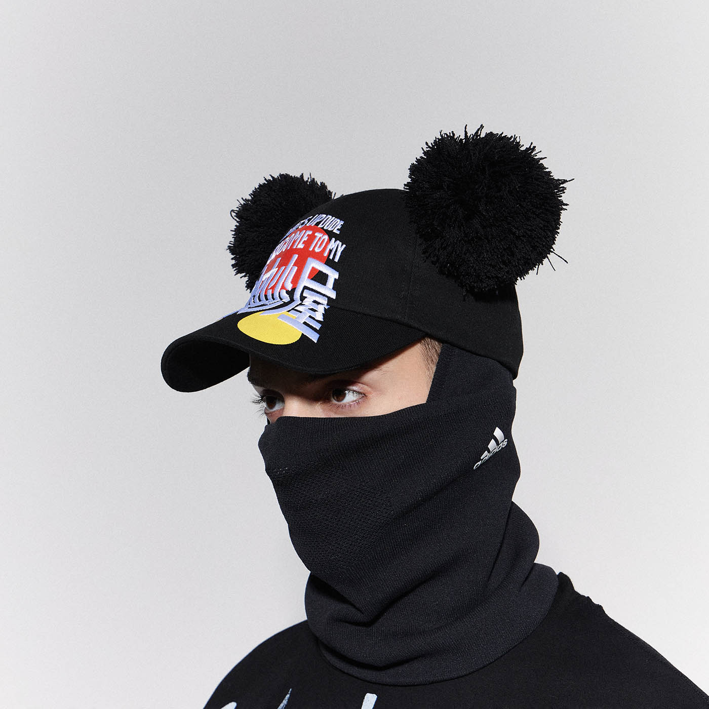 Playful Embroidered Mouse Cap -  casual accessory - Playful Embroidered Mouse Cap for Everyday Fun - View 3