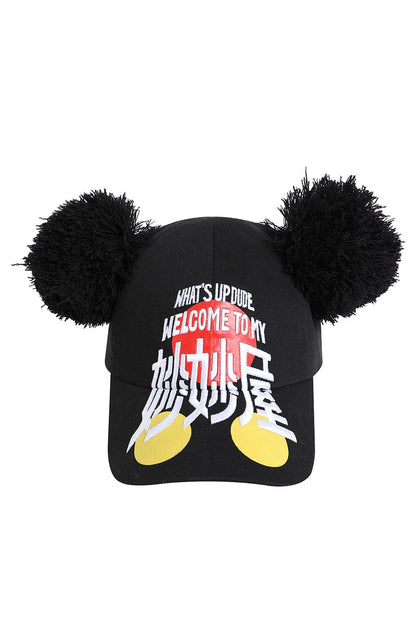 Playful Embroidered Mouse Cap -  mousekadoer - Playful Embroidered Mouse Cap for Everyday Fun - View 13