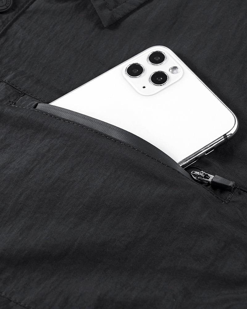 Pocketed Detachable Sleeves Shirt -  techwear shirt - Versatile Pocketed Shirt with Detachable Sleeves - View 7