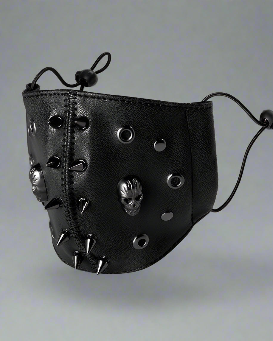 Punk Skull Rivet Mask - punk mask - Punk Skull Rivet Mask for Techwear Style - Main view