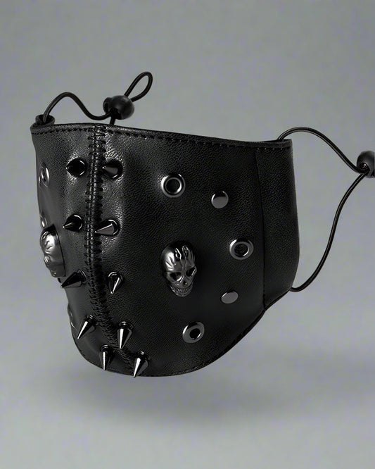 Punk Skull Rivet Mask - punk mask - Punk Skull Rivet Mask for Techwear Style - Main view