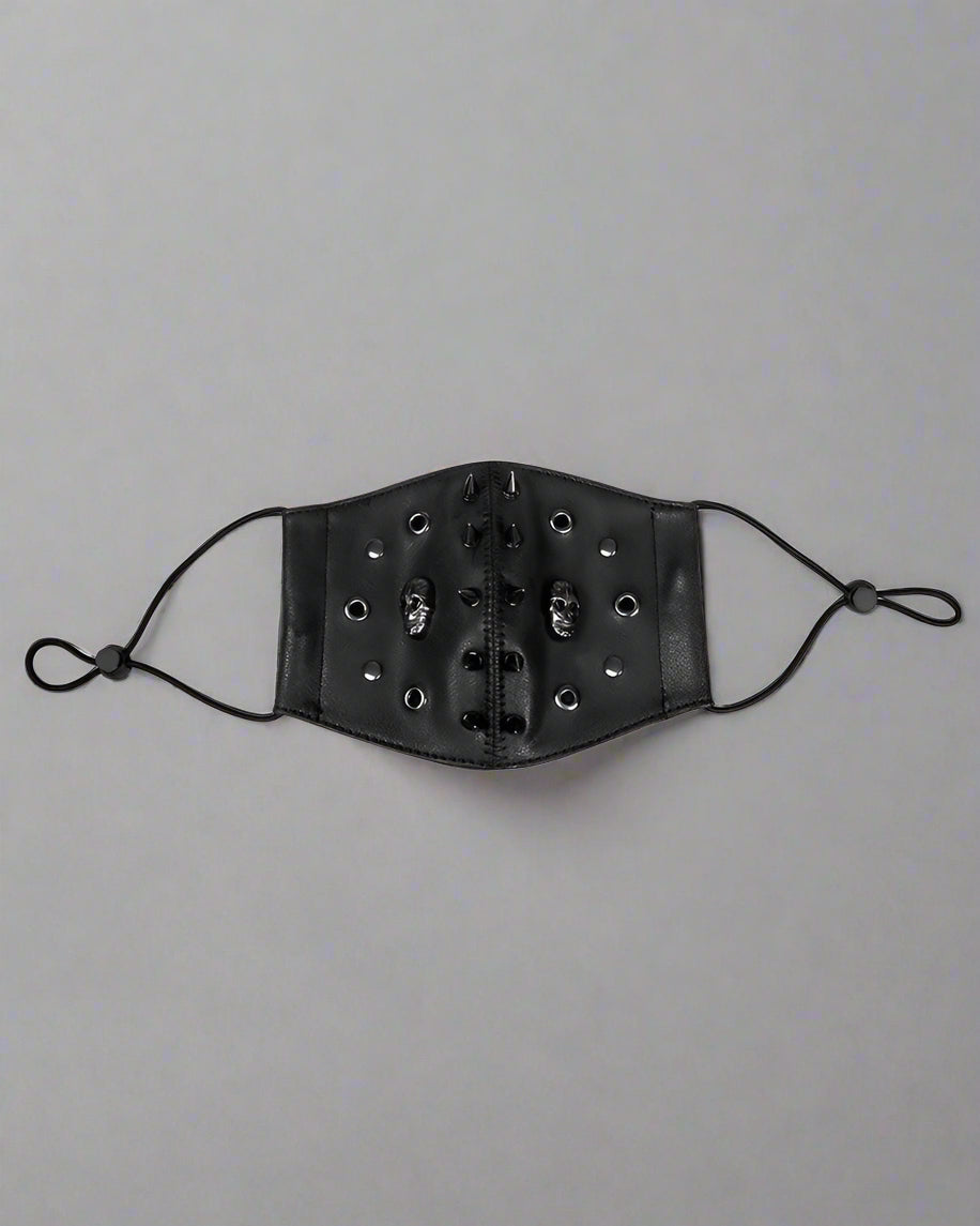 Punk Skull Rivet Mask -  skull mask - Punk Skull Rivet Mask for Techwear Style - View 4