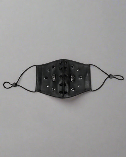 Punk Skull Rivet Mask -  skull mask - Punk Skull Rivet Mask for Techwear Style - View 4