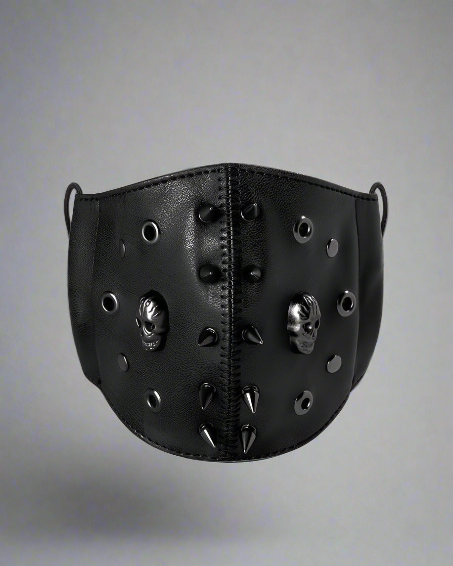 Punk Skull Rivet Mask -  streetwear accessories - Punk Skull Rivet Mask for Techwear Style - View 5