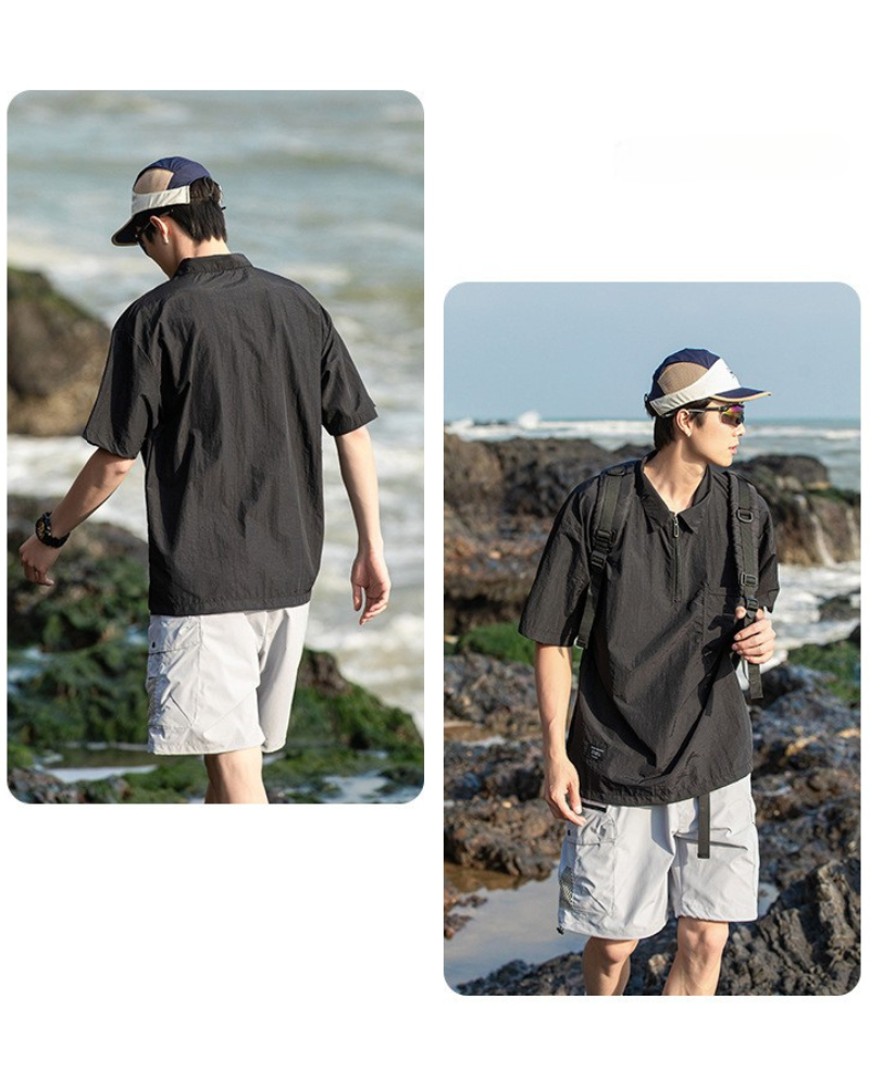 Quick-Dry Polo for Summer Adventures -  moisture-wicking - Quick-Dry Polo for Summer Outings and Activities - View 14