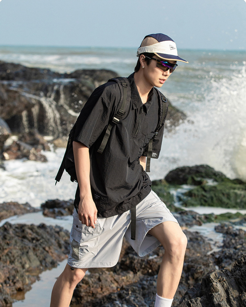 Quick-Dry Polo for Summer Adventures -  summer clothing - Quick-Dry Polo for Summer Outings and Activities - View 8
