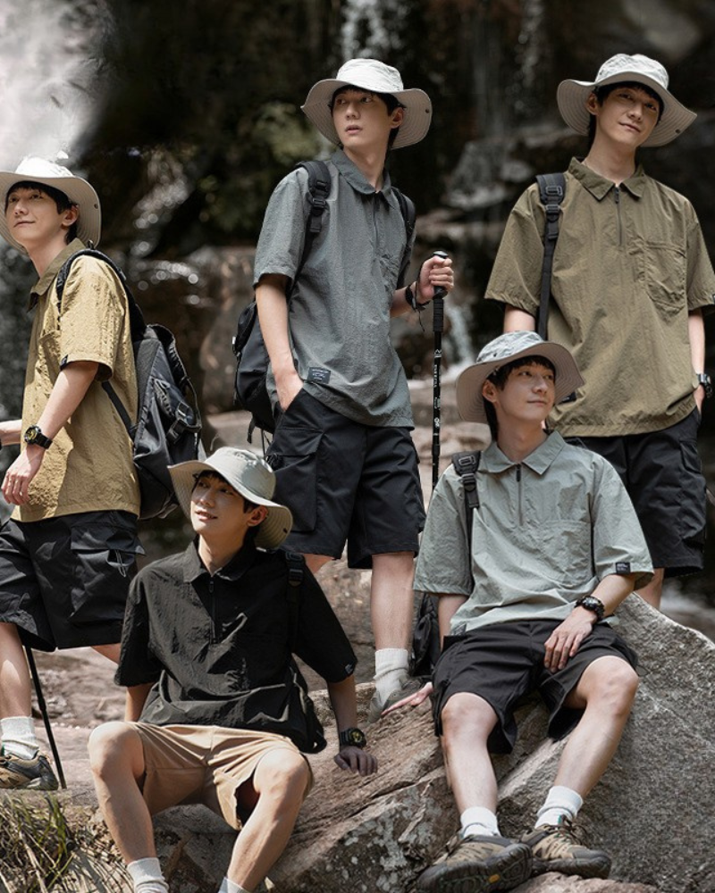 Quick-Dry Polo for Summer Adventures - Summer Techwear - Quick-Dry Polo for Summer Outings and Activities - View 12