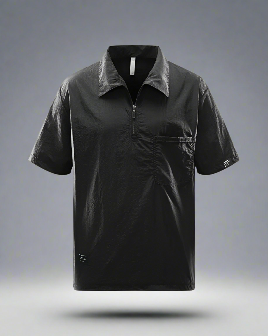 Quick-Dry Polo for Summer Adventures - Summer Techwear - Quick-Dry Polo for Summer Outings and Activities - View 3