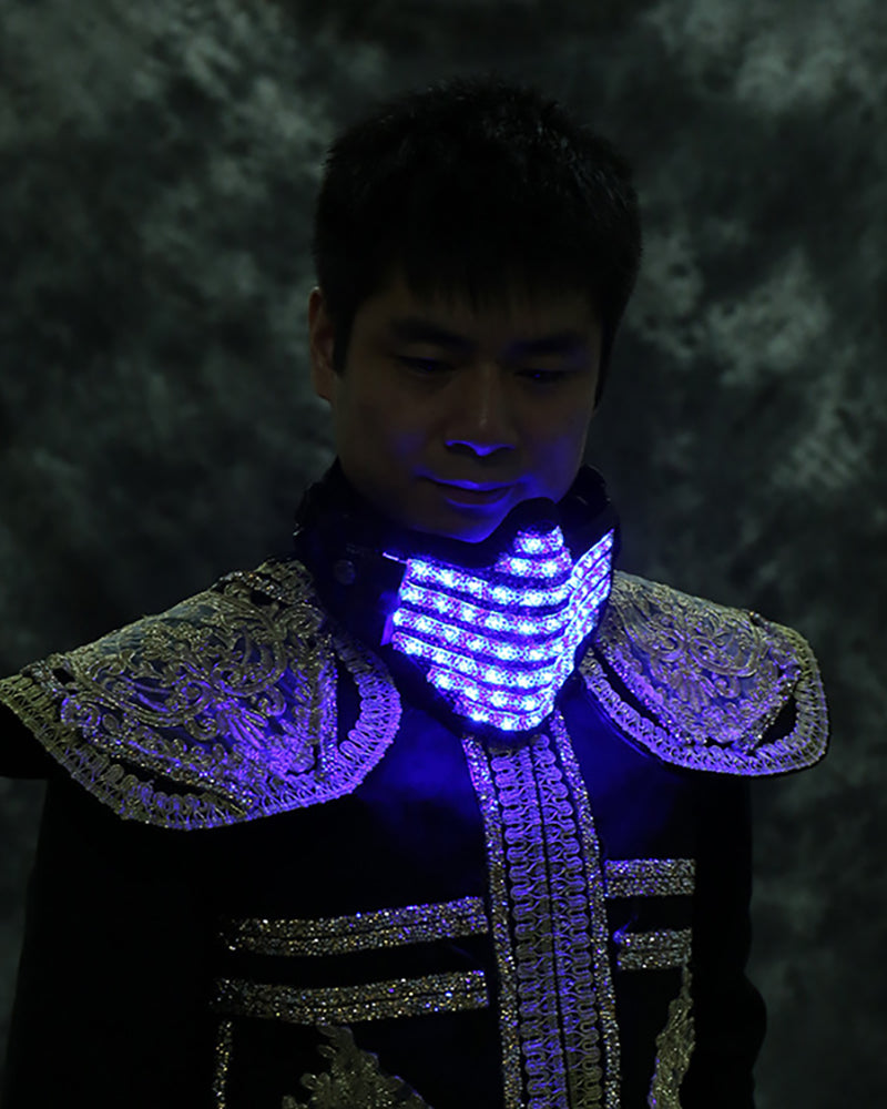 Radiant Cyberpunk Glow Mask - futuristic face masks - Radiant Cyberpunk Glow Mask for Events and Nighttime Wear - View 9