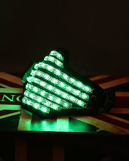 Radiant Cyberpunk Glow Mask -  LED light masks - Radiant Cyberpunk Glow Mask for Events and Nighttime Wear - View 4