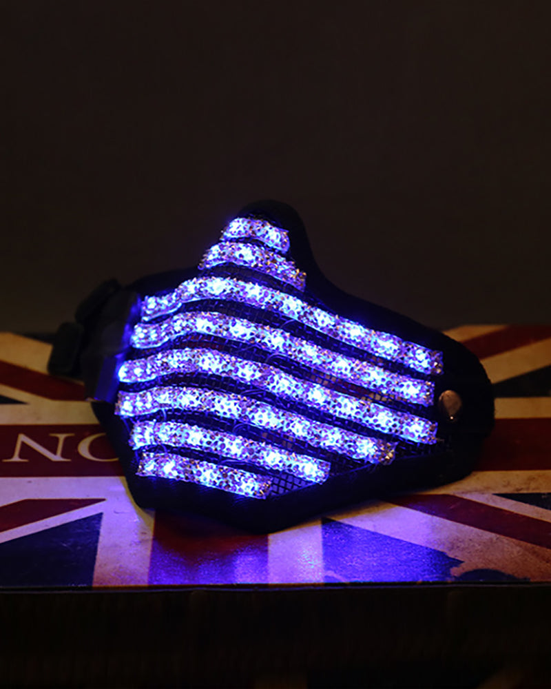 Radiant Cyberpunk Glow Mask -  led mask - Radiant Cyberpunk Glow Mask for Events and Nighttime Wear - View 5
