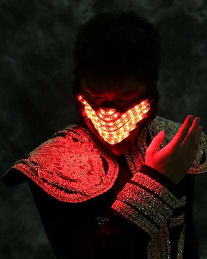 Radiant Cyberpunk Glow Mask -  rechargeable masks - Radiant Cyberpunk Glow Mask for Events and Nighttime Wear - View 7