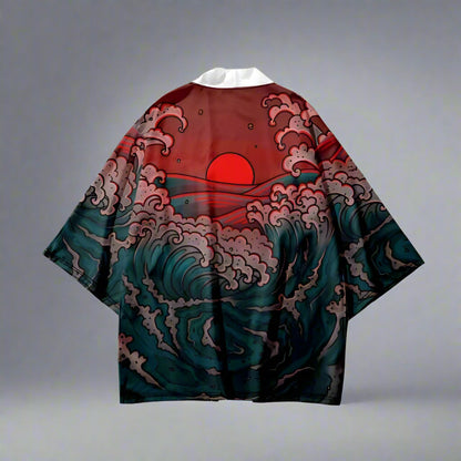 Radiant Sunset Kimono - short kimono cardigan - Radiant Sunset Kimono for Stylish Layering - View 2