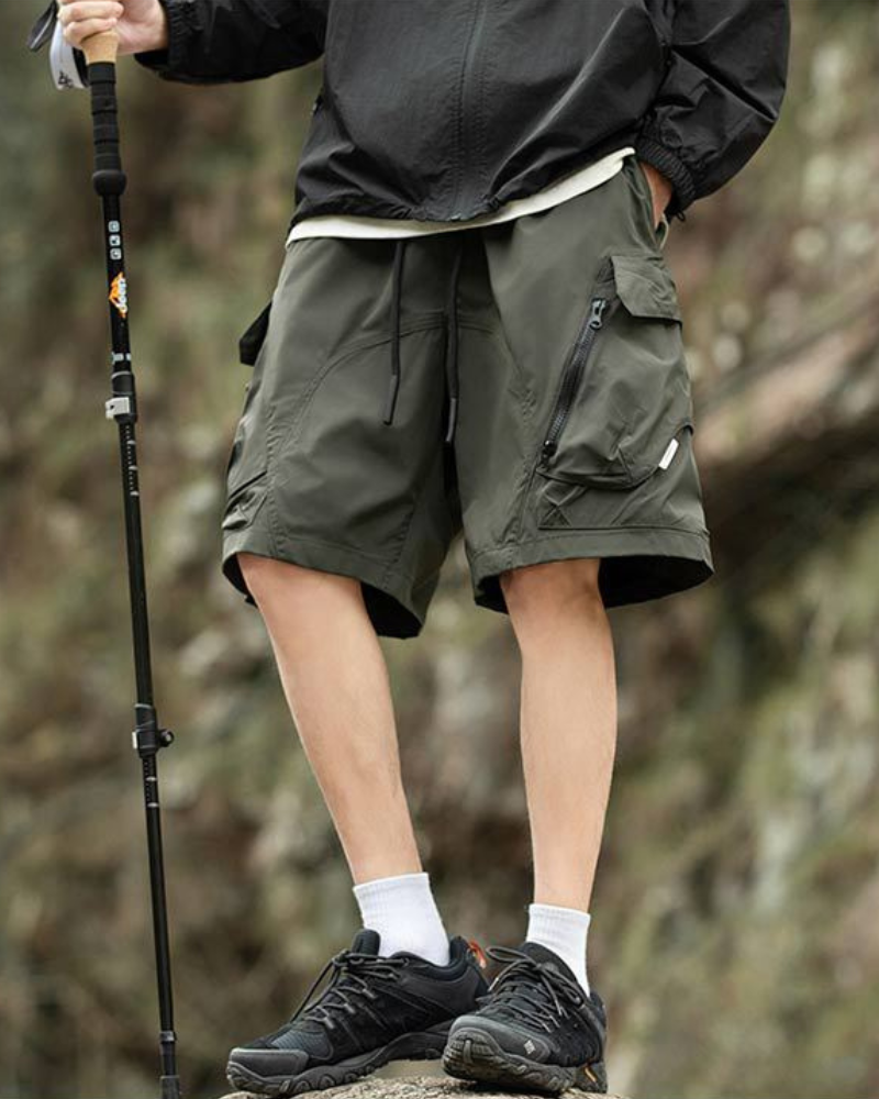 Rapid-Dry Adventure Cargo Shorts -  functional - Quick-Dry Cargo Shorts for Outdoor Activities - View 8