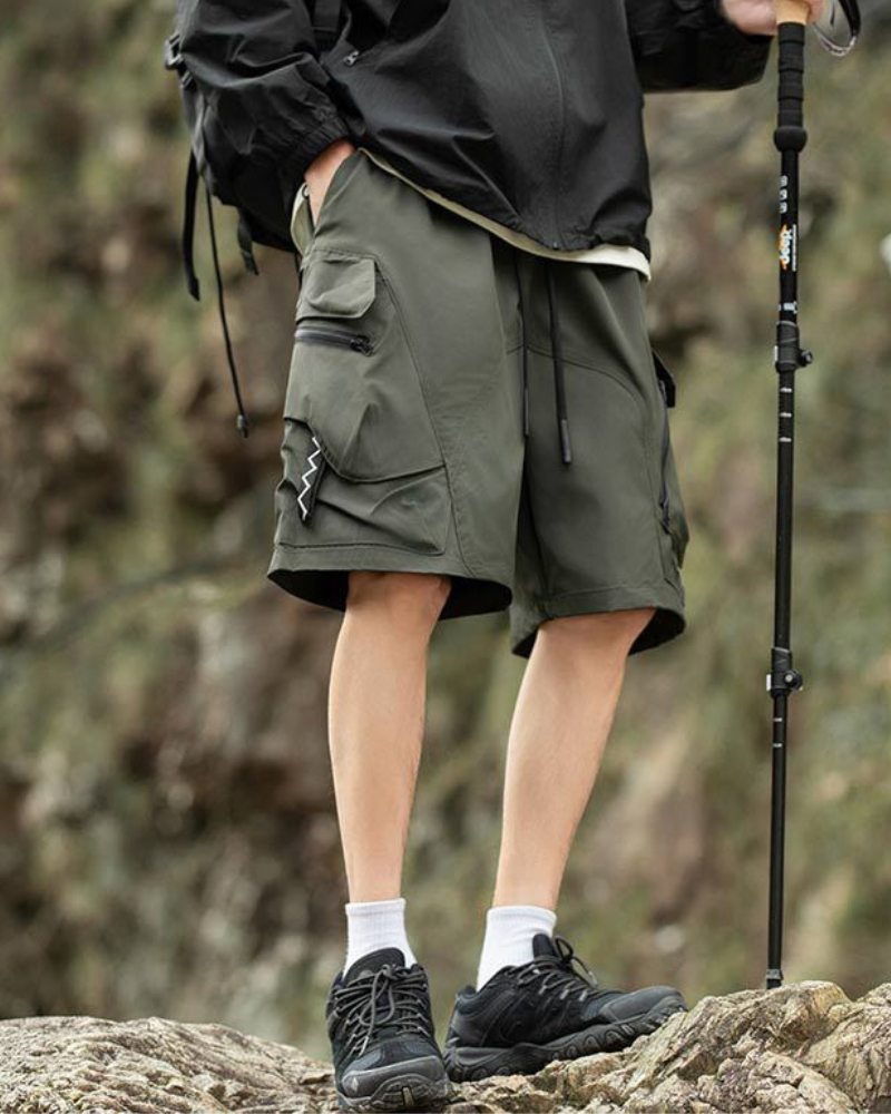 Rapid-Dry Adventure Cargo Shorts - Summer Techwear - Quick-Dry Cargo Shorts for Outdoor Activities - View 12