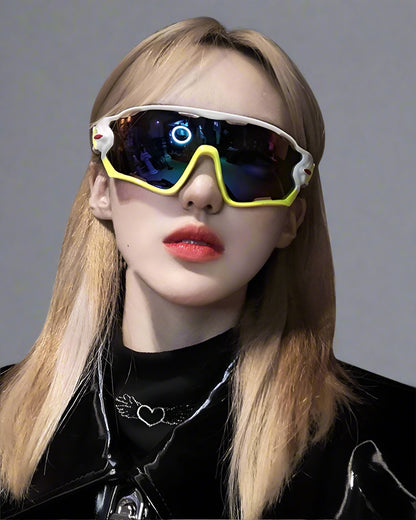 Rebel Chic Cyberpunk Shades - cyberpunk shades - Rebel Chic Cyberpunk Shades for Ultimate Style - Main view