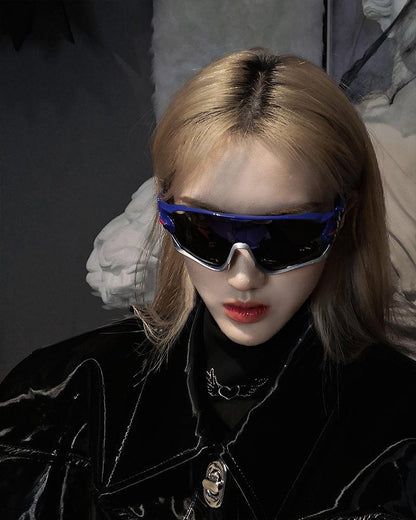 Rebel Chic Cyberpunk Shades -  ear fasteners eyewear - Rebel Chic Cyberpunk Shades for Ultimate Style - View 10