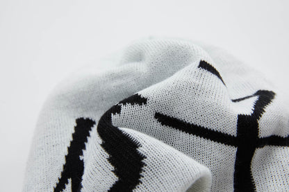 Rebel Knit Beanie - knit beanie - Rebel Knit Beanie with Bold Chinese Design - View 10