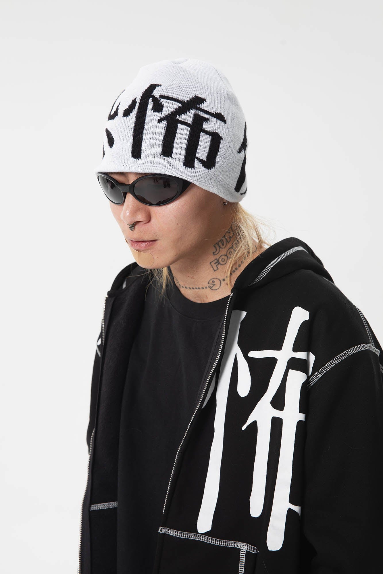Rebel Knit Beanie -  streetwear - Rebel Knit Beanie with Bold Chinese Design - View 7