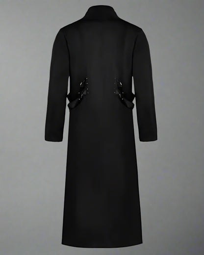 Rebel Ribbons Long Techwear Coat - New Arrivals - Rebel Ribbons Long Techwear Coat in Classic Black - View 2
