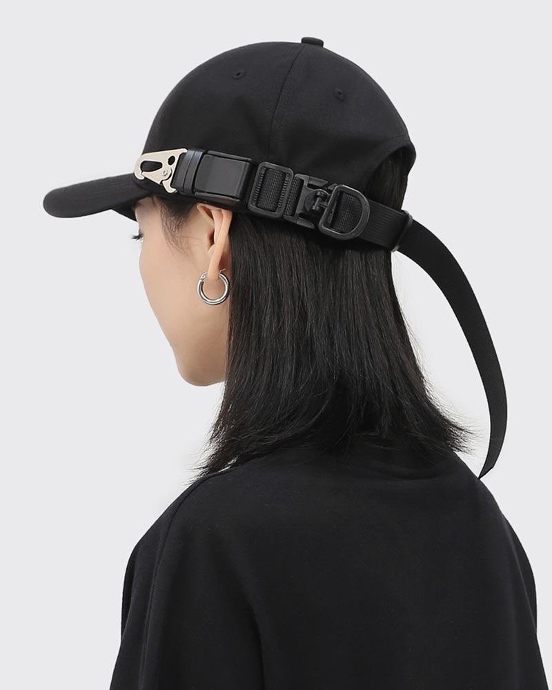 Rebel Style Buckle Cap -  black cap - Comfortable Buckle Cap for All-Day Wear - View 4