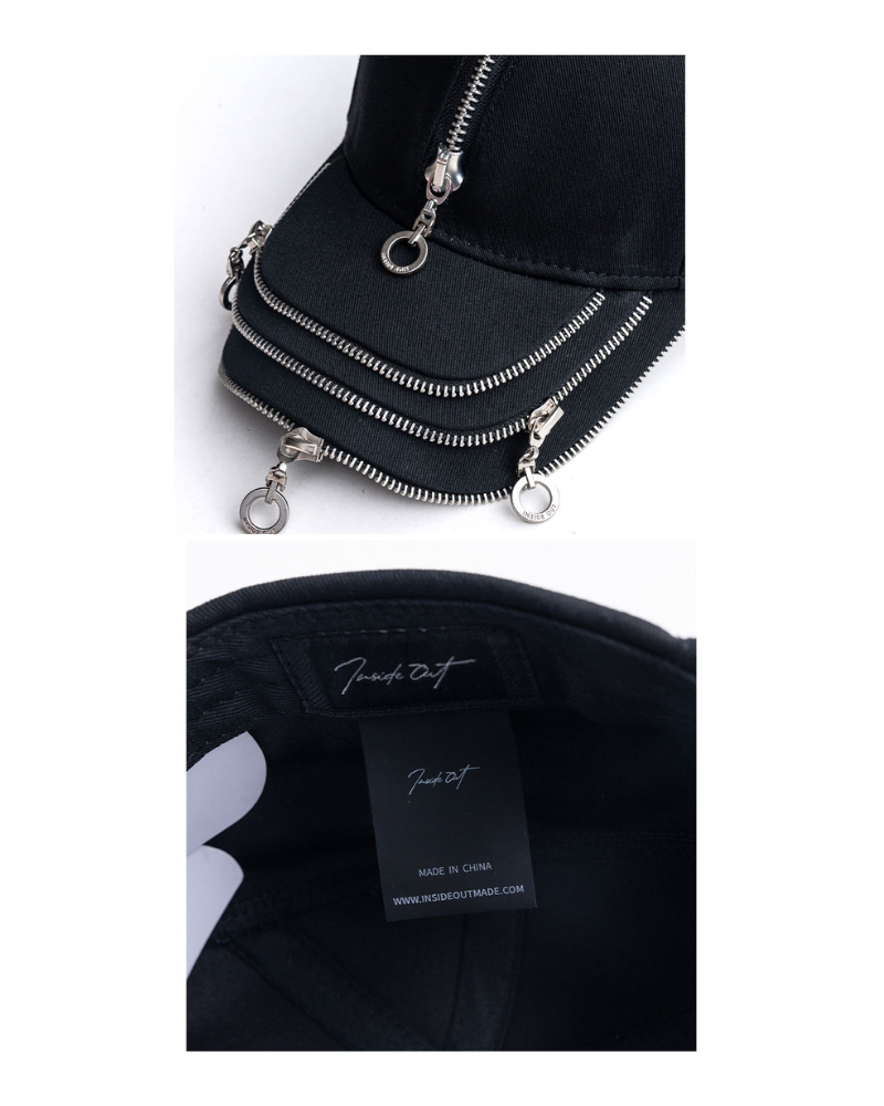 Rebel Style Zipper Cap - street punk - Urban Rebel Zipper Cap for Street Fashion Enthusiasts - View 9