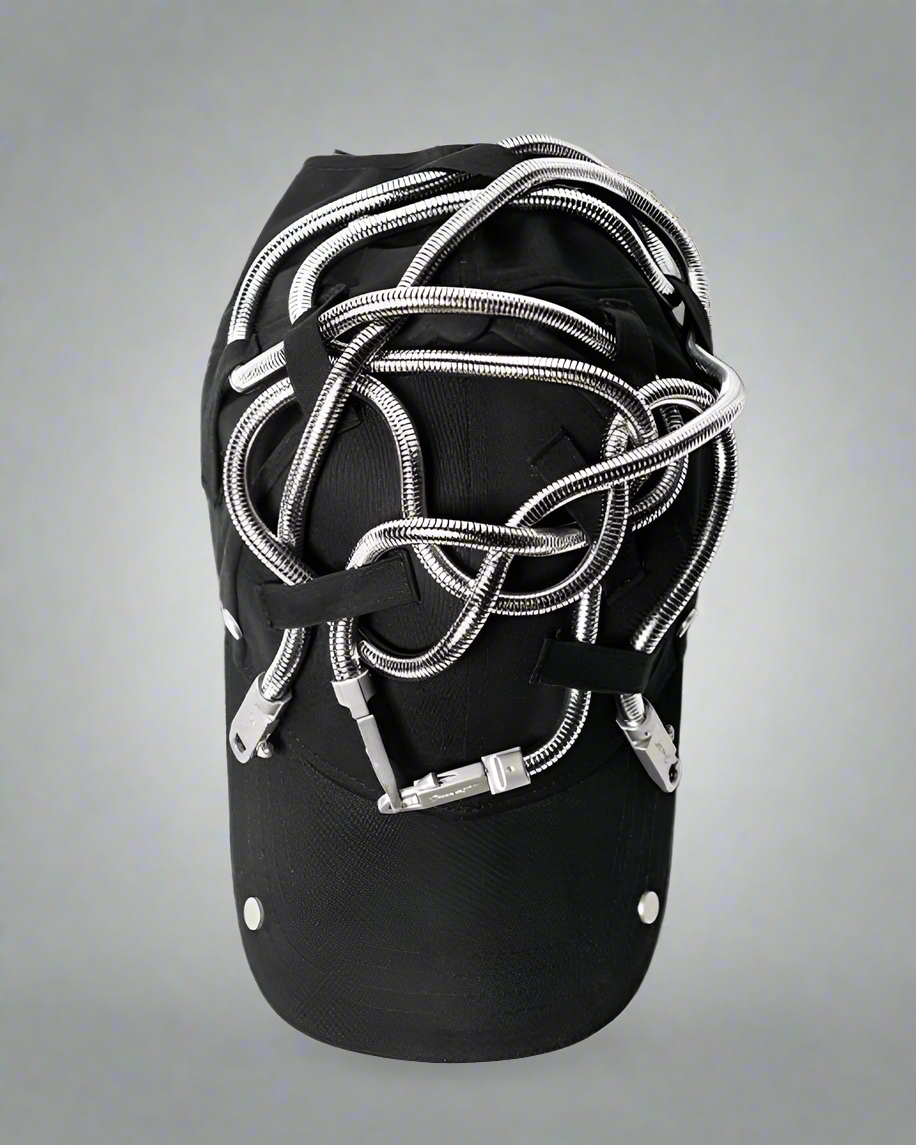 Rebel Vibe Snake Chain Cap -  street punk cap - Rebel Vibe Snake Chain Baseball Cap for Street Style - View 6