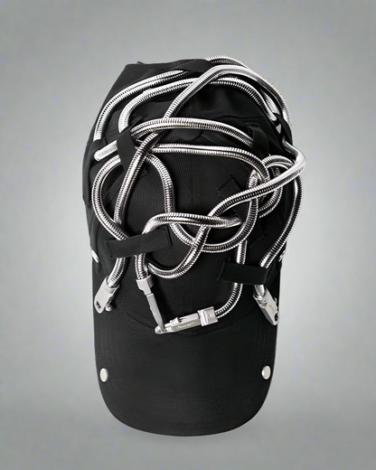 Rebel Vibe Snake Chain Cap -  street punk cap - Rebel Vibe Snake Chain Baseball Cap for Street Style - View 6
