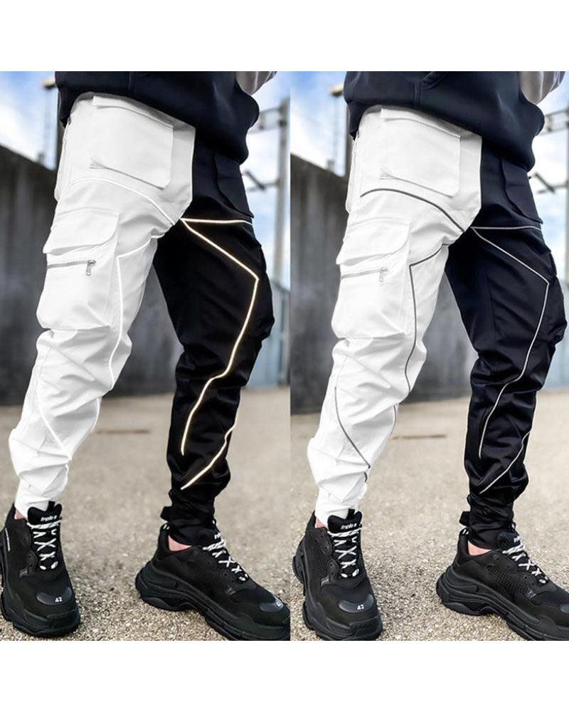 Reflective Black Tactical Cargo Pants - outdoor cargo pants - Reflective Black Tactical Cargo Pants for Style and Safety - View 2