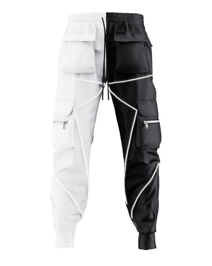 Reflective Black Tactical Cargo Pants -  street style - Reflective Black Tactical Cargo Pants for Style and Safety - View 5