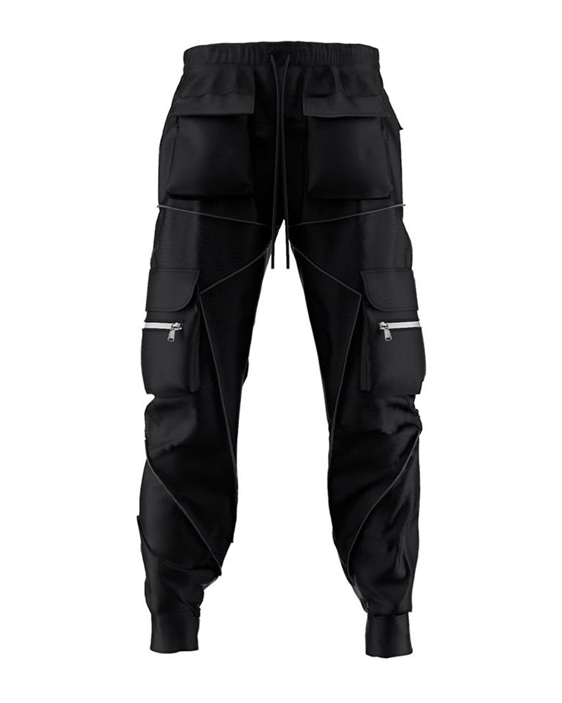 Reflective Black Tactical Cargo Pants -  tactical wear - Reflective Black Tactical Cargo Pants for Style and Safety - View 7