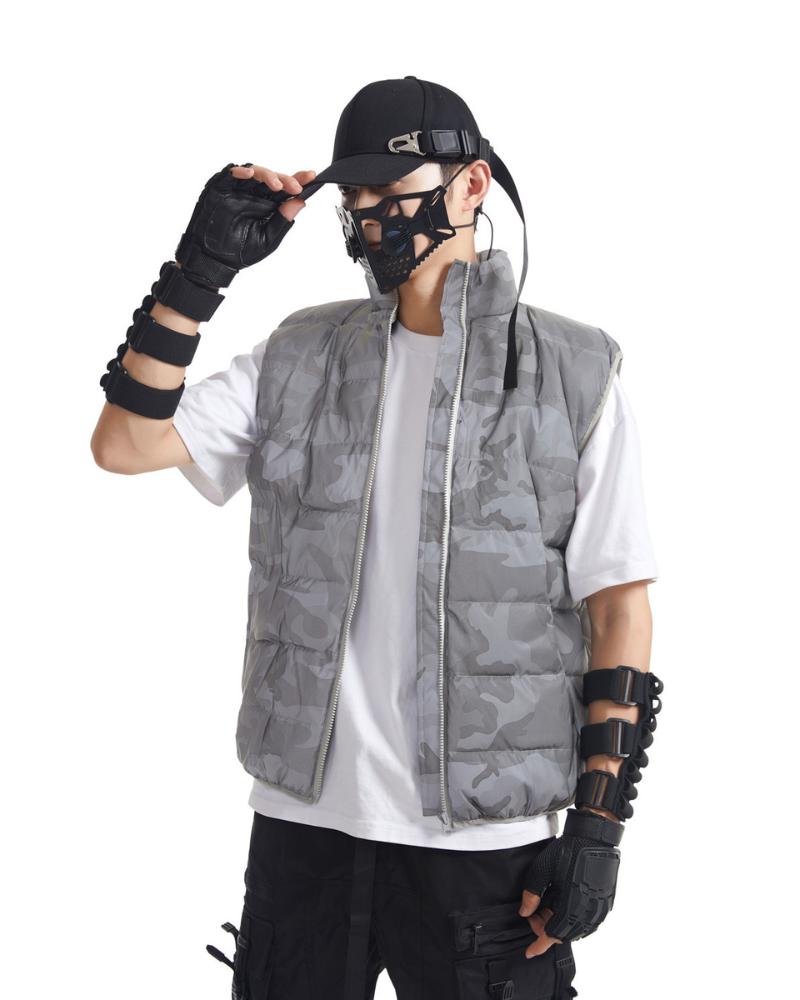 Reflective Camouflage Winter Vest -  outdoor vest - Reflective Camouflage Winter Vest for Outdoor Adventures - View 6